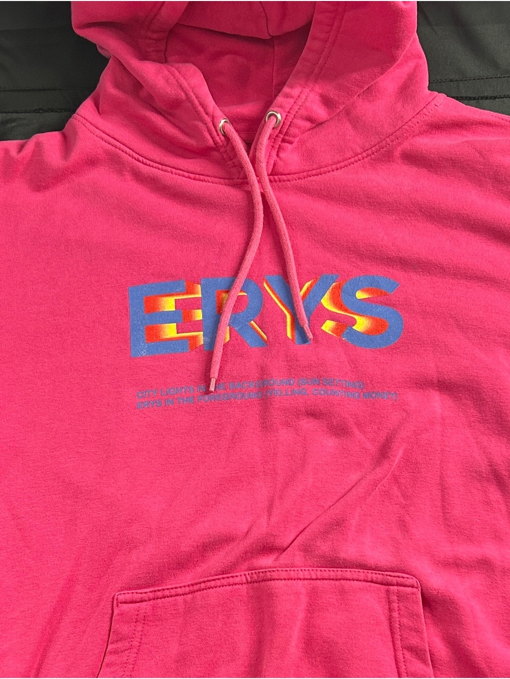 MSFTSrep Jaden Smith ERYS Vision Pink Graphic Hoodie Men's XL